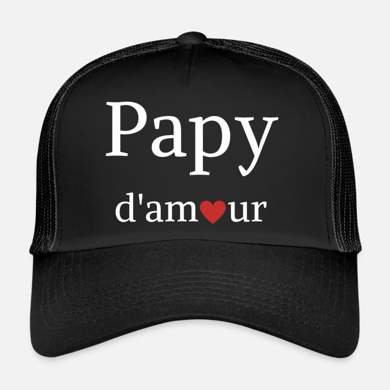 Papy d amour - Casquette trucker - noir/noir