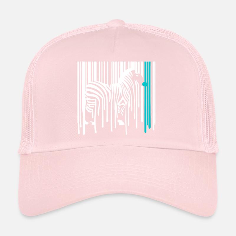 DRIPPY ZEBRA Barcode Graffiti Street Art Trucker Cap