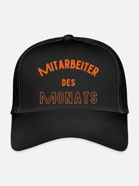 Mitarbeiter des Monats - Trucker Cap - Schwarz/Schwarz