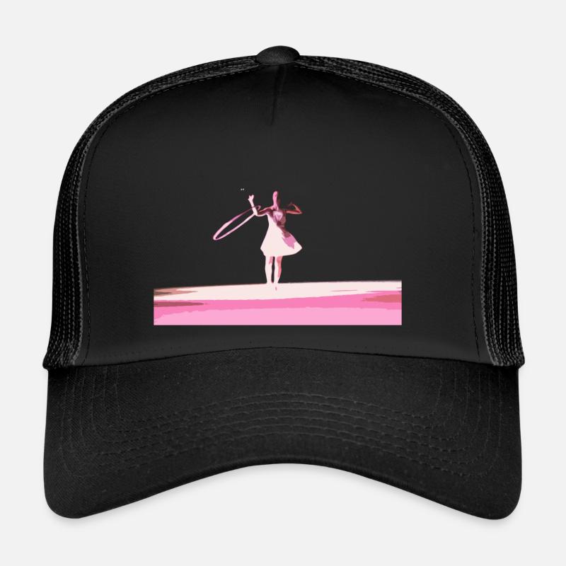 Tänzerin mit Reifen - Trucker Cap - Schwarz/Schwarz