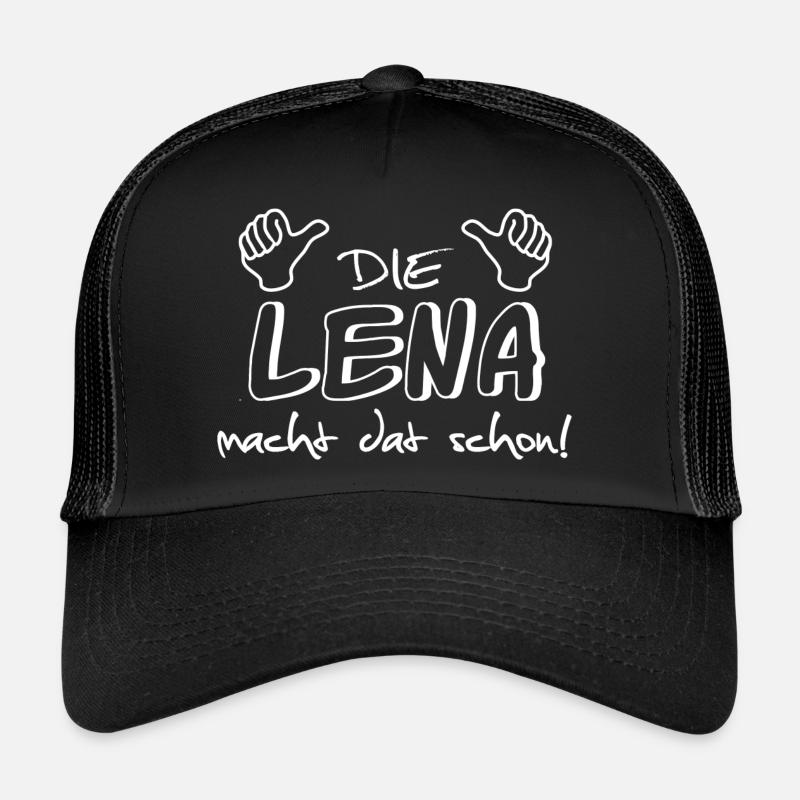 lena - Trucker Cap - Schwarz/Schwarz