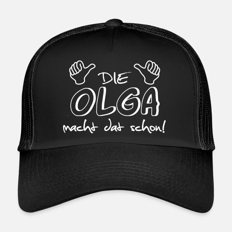 olga - Trucker Cap - Schwarz/Schwarz
