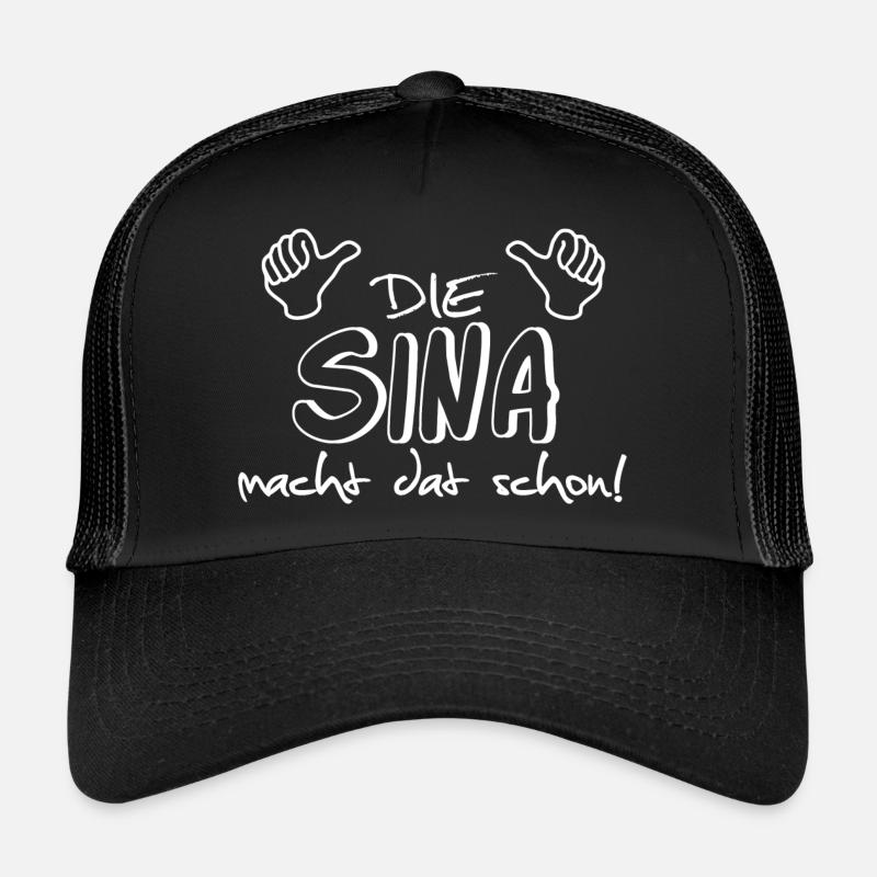 sina - Trucker Cap - Schwarz/Schwarz