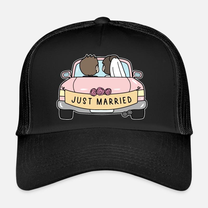 Just Married Flitterwochen - Trucker Cap - Schwarz/Schwarz