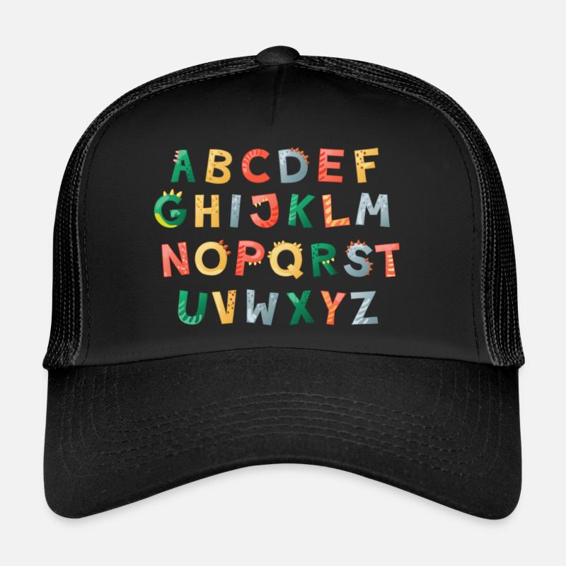 DINO ABC Alphabet Scolarisation Enfant Casquette trucker 