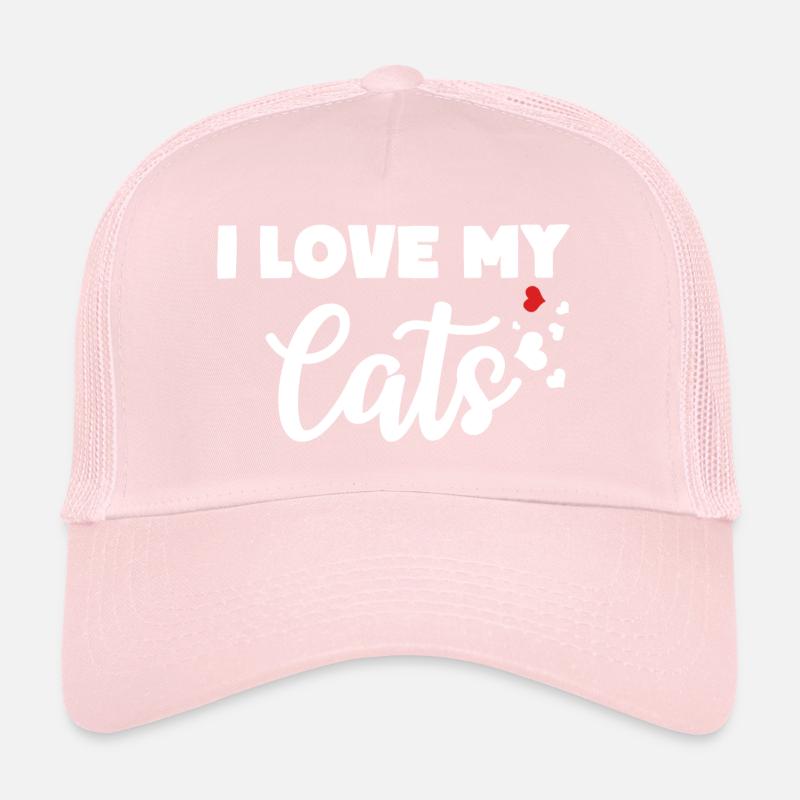 J’AIME MES CHATS Propriétaire de chat Amour Casquette trucker 