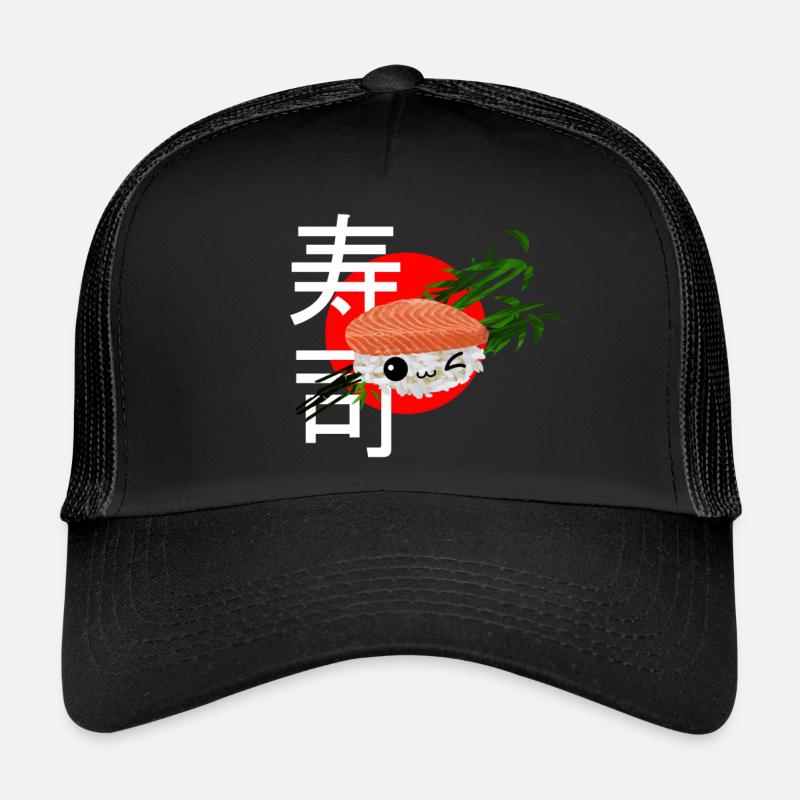 Sushi - Trucker Cap - Schwarz/Schwarz