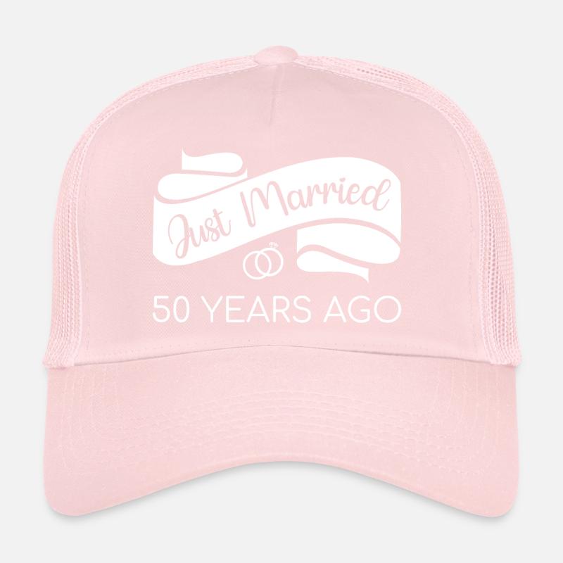 Just Married 50 Years Ago V Trucker Cap