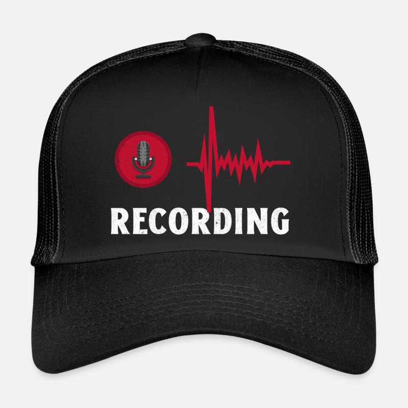 Enregistrement. Studio d’enregistrement de microphone Cool Casquette trucker 