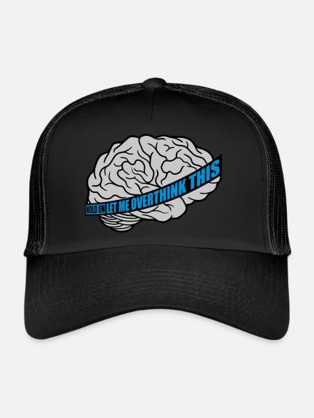 Let me overthink this - Trucker Cap - black/black - Front