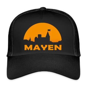 Ville de Mayen - Ma ville - Casquette trucker  - noir/noir - Devant