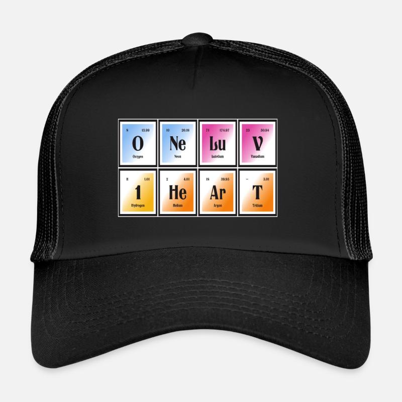 One Love One Heart | Periodensystem der Elemente Trucker Cap