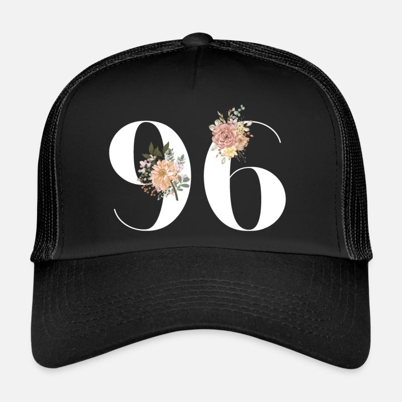 96e anniversaire fleuris (Cadeau de 96 ans) Casquette trucker 