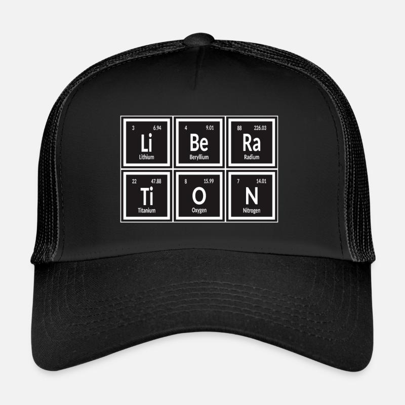 Befreiung | Periodensystem der Elemente - Trucker Cap - Schwarz/Schwarz