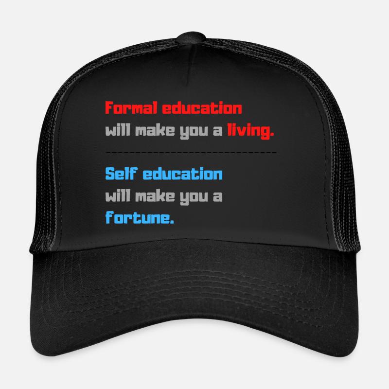 Quotes Educational Quotation - Trucker Cap - black/black