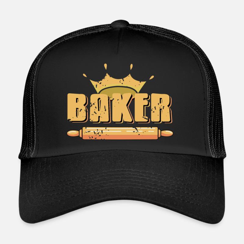 Retro Vintage BAKER Queen Cool Baking Designs Trucker Cap