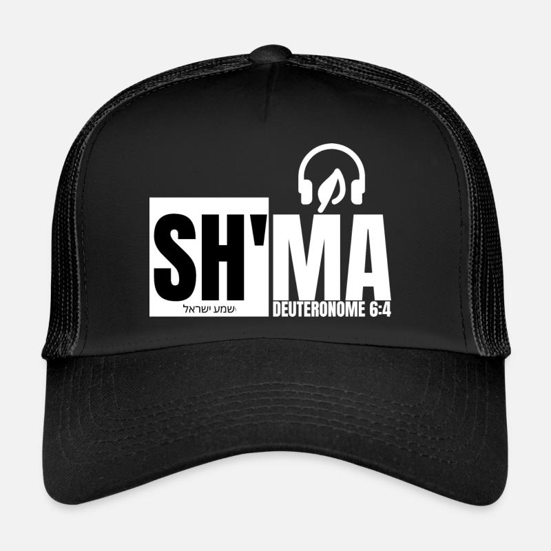 SH'MA -(blanc) - Deut/6:4 Casquette trucker 