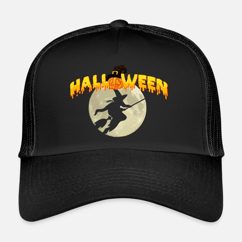 Sorcière citrouille d’Halloween , Halloween Casquette trucker 
