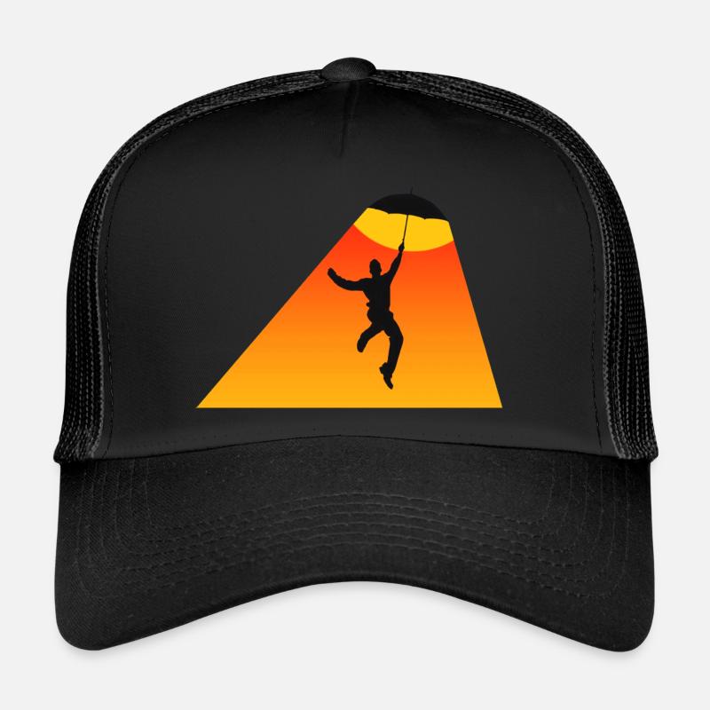 Sonne aus dem Schirm - Trucker Cap - Schwarz/Schwarz