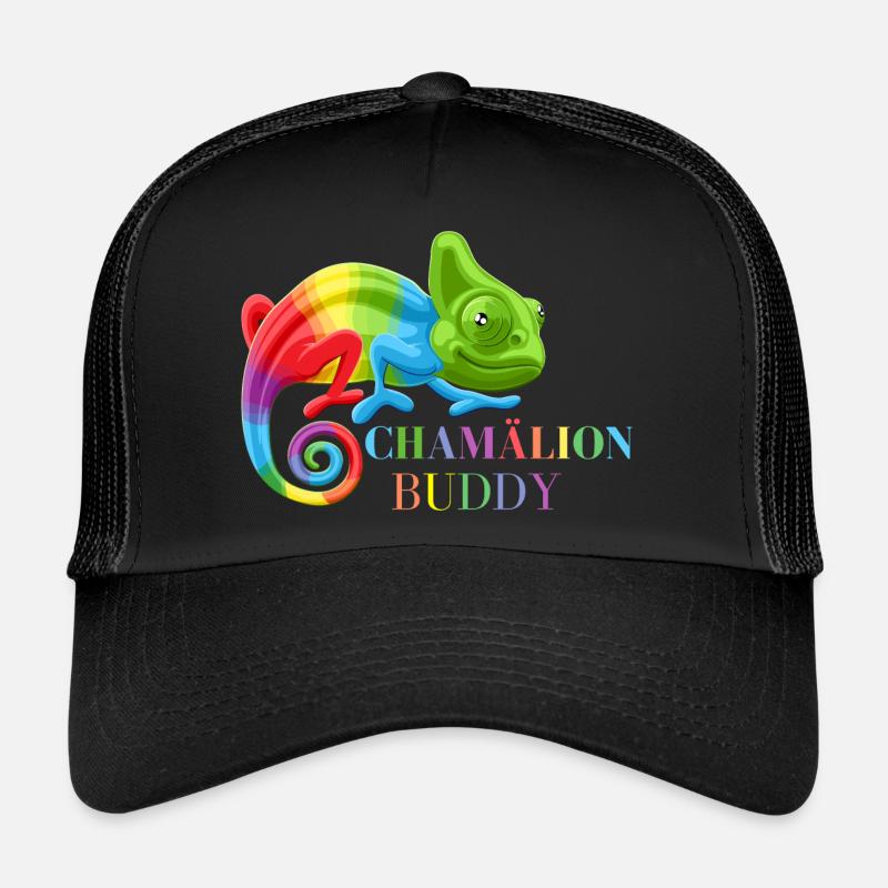 Caméléon, lézards caméléons colorés Casquette trucker 