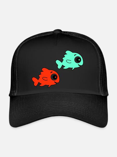 Pisces - Trucker Cap - black/black - Front