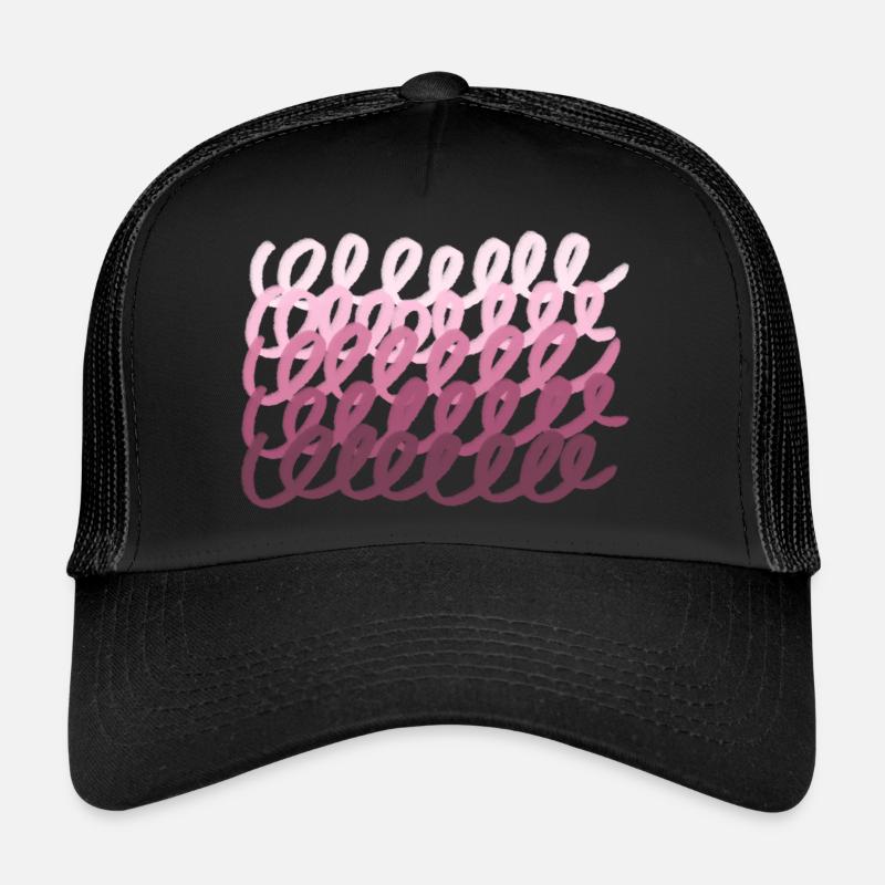 Lyserød - Trucker cap - sort/sort