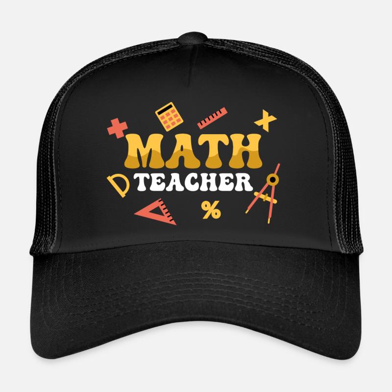 Math Teacher School Education Student Trucker Cap