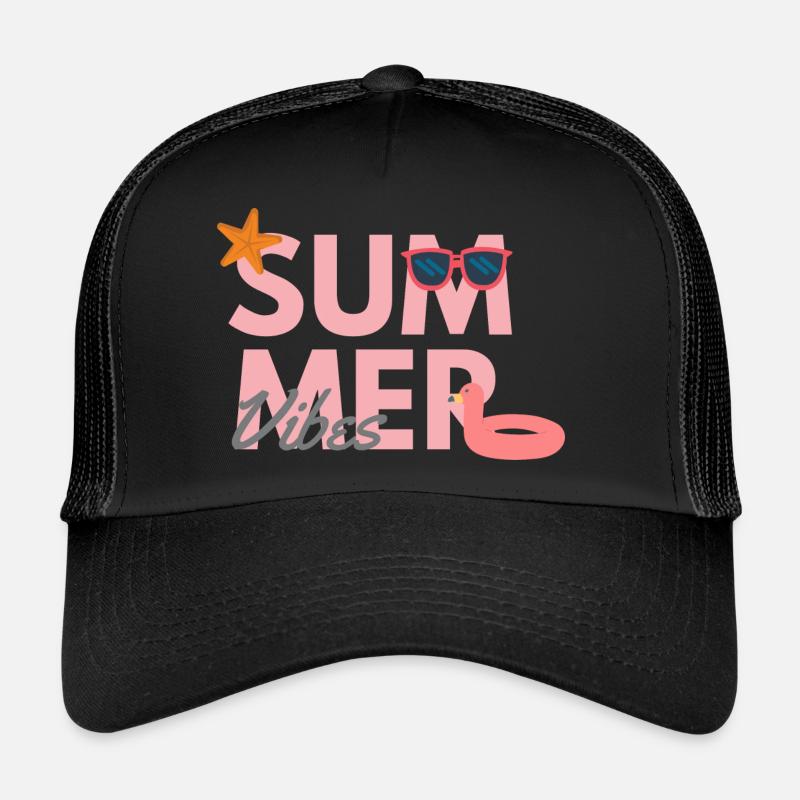 Summer Vibes - Trucker Cap - black/black