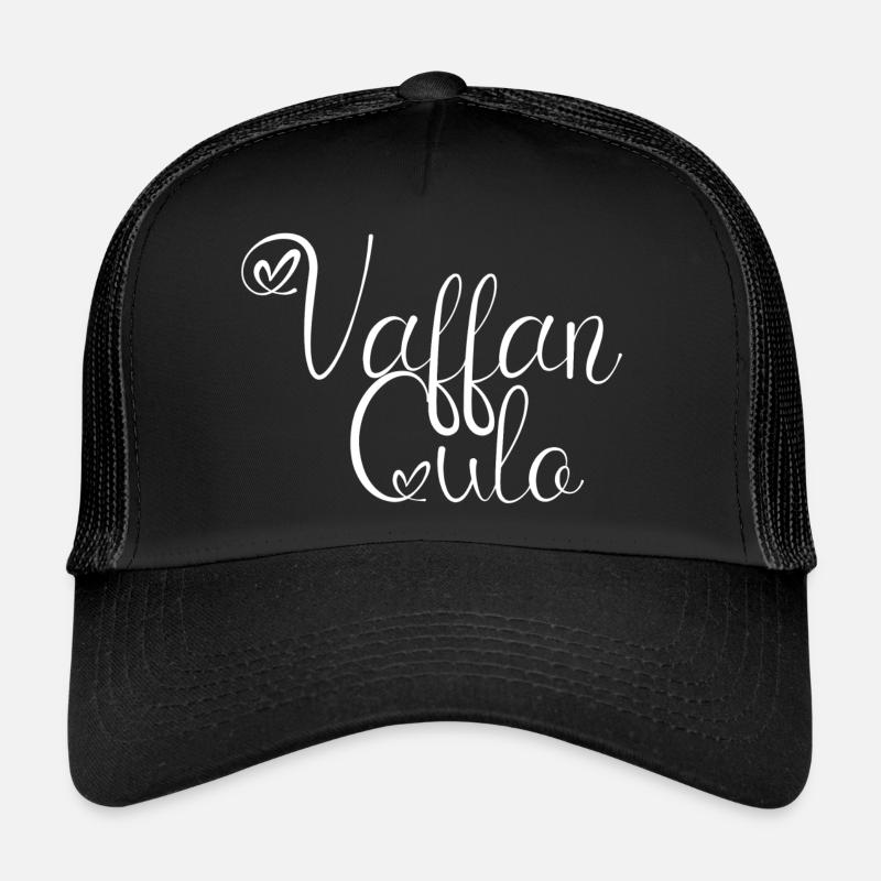 Vaffan Weiß1 - Trucker Cap - Schwarz/Schwarz