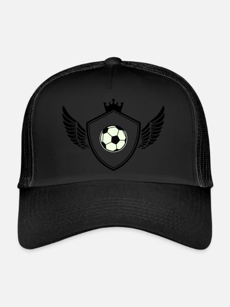 Football crest - Trucker Cap - black/black - Front