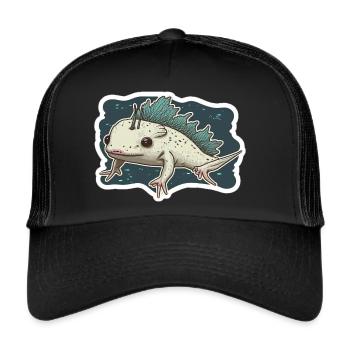 Axolotl - Trucker Cap - Schwarz/Schwarz - Vorne