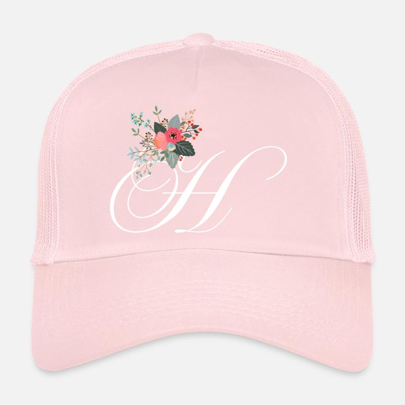 Buchstabe h blumig Trucker Cap