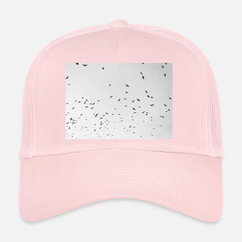 Excited crows with a cloudy sky Trucker Cap