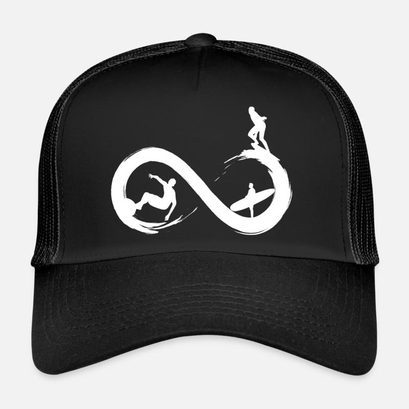 Surf à l’infini - Casquette trucker  - noir/noir