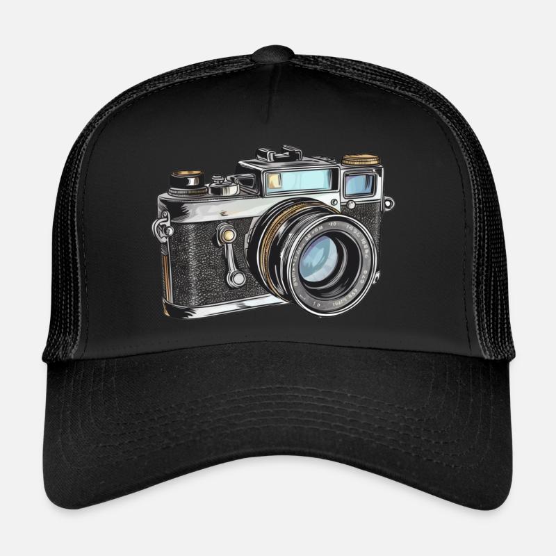 Dessin rétro de caméra Casquette trucker 