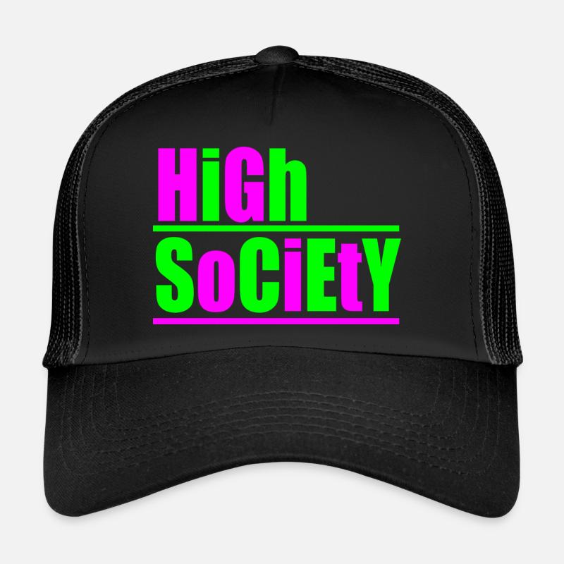High Society Rave Techno Design Trucker Cap