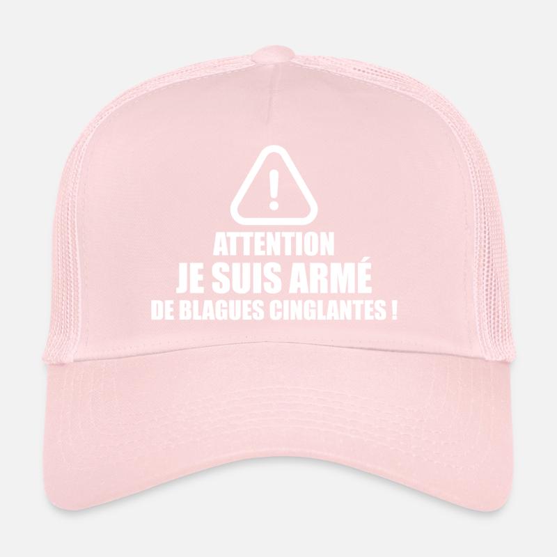 Attention, Je Suis Armé De Blagues Cinglantes ! Casquette trucker 
