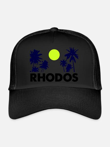 Rhodes - Casquette trucker  - noir/noir - Devant