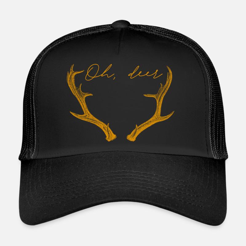Oh, deer - Trucker Cap - Schwarz/Schwarz