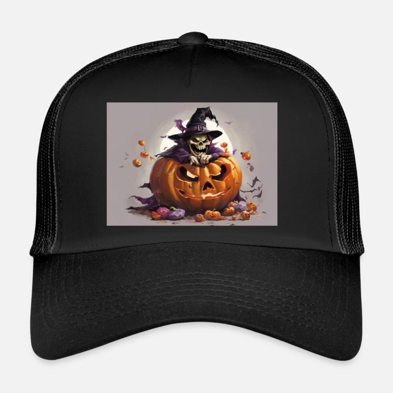 Halloween: The Witch and the Pumpkin - Trucker Cap - black/black