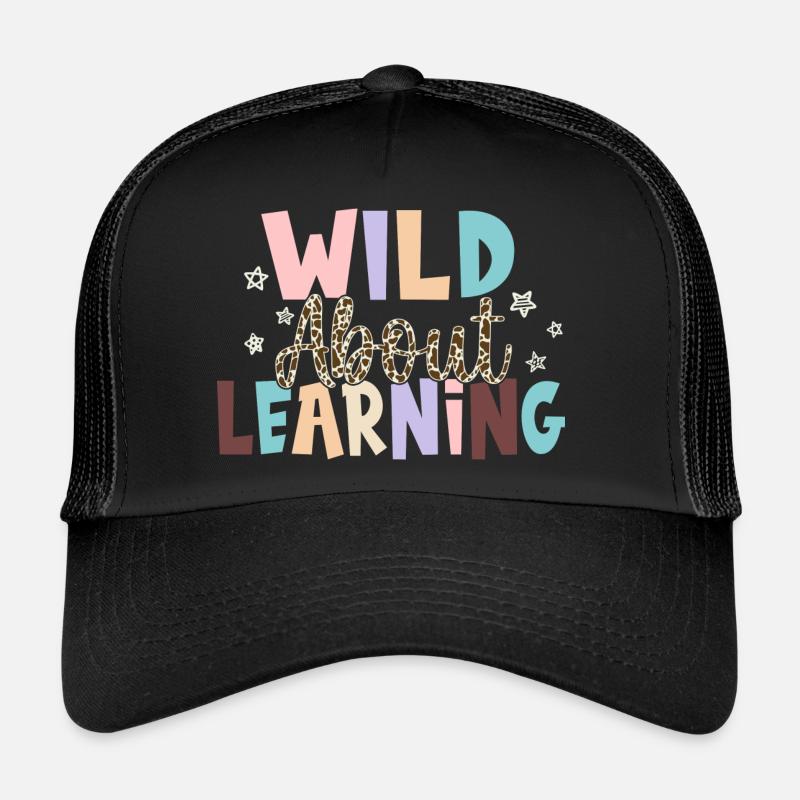 Wild About Learning Teacher School Pre-K Animal Casquette trucker 