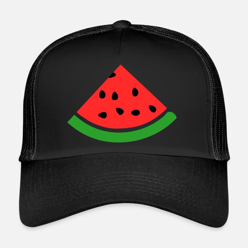Melon pastèque - Casquette trucker  - noir/noir