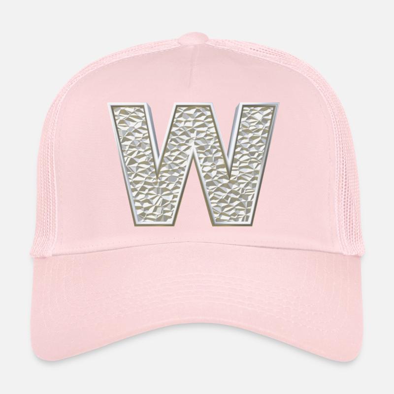 W, letter, initial, monogram, Trucker Cap