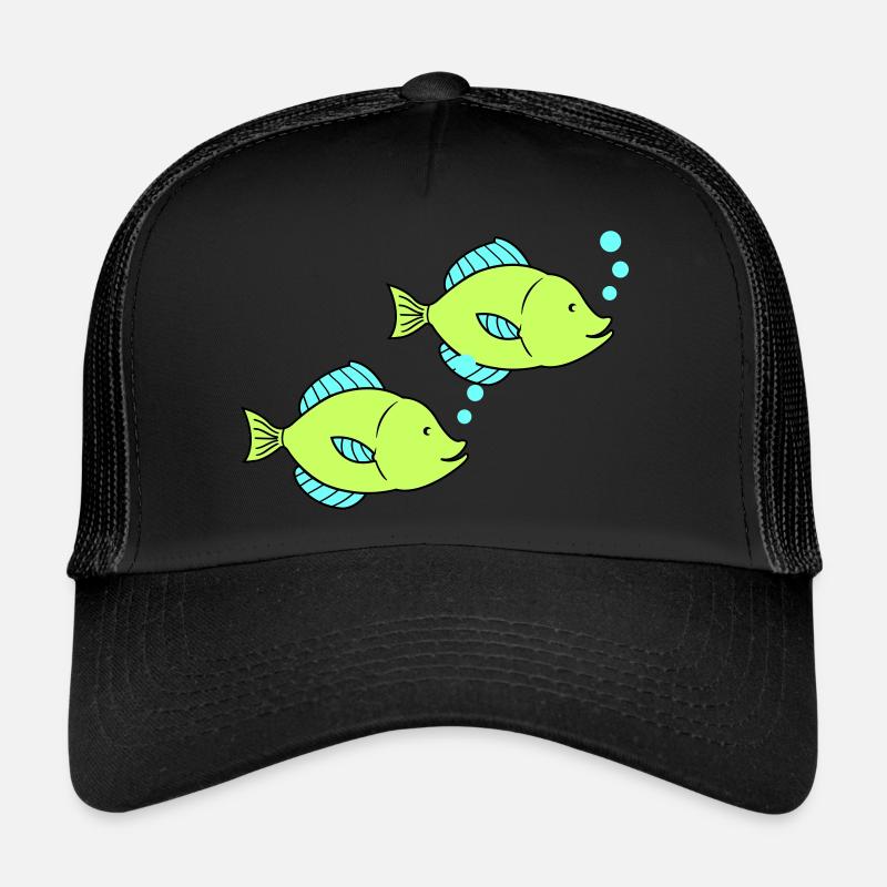 Pisces Comic 2 - Trucker Cap - black/black