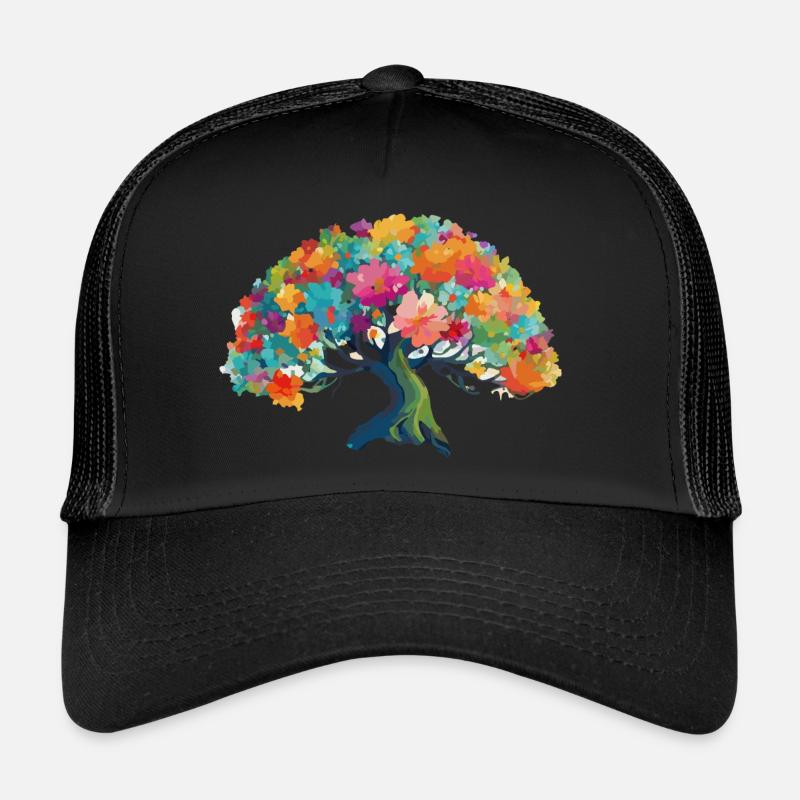 Arbre - Casquette trucker  - noir/noir
