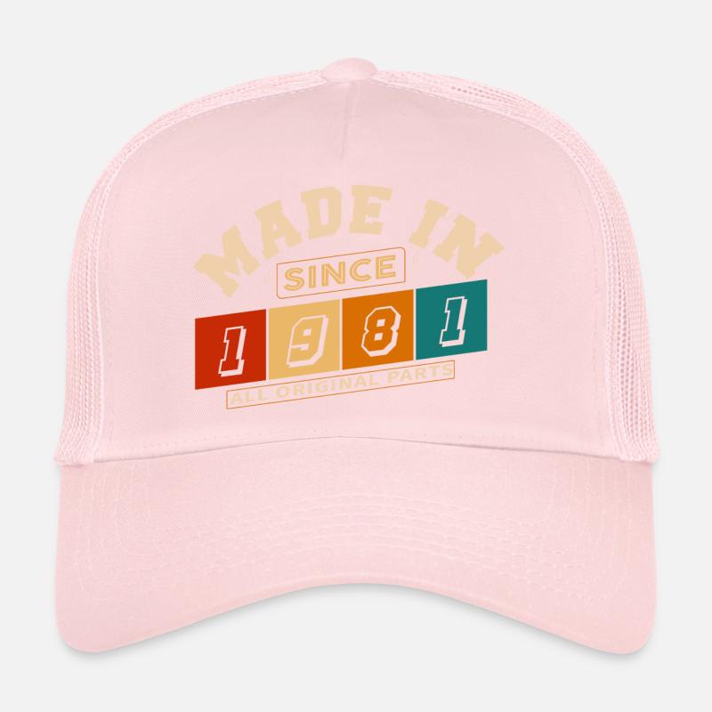 Made in 1981 anniversaire 43 ans Casquette trucker 