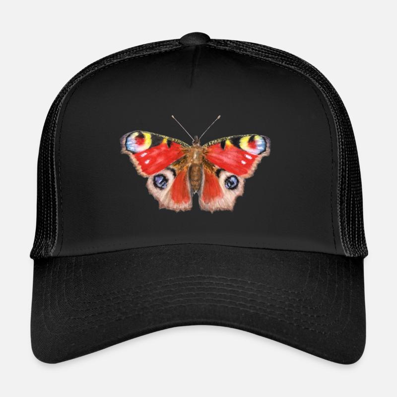 Papillon paon Casquette trucker 