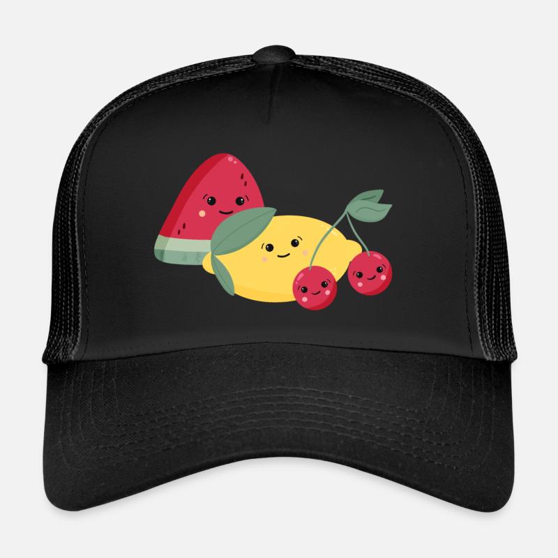 Pastèque, citron et cerises Casquette trucker 