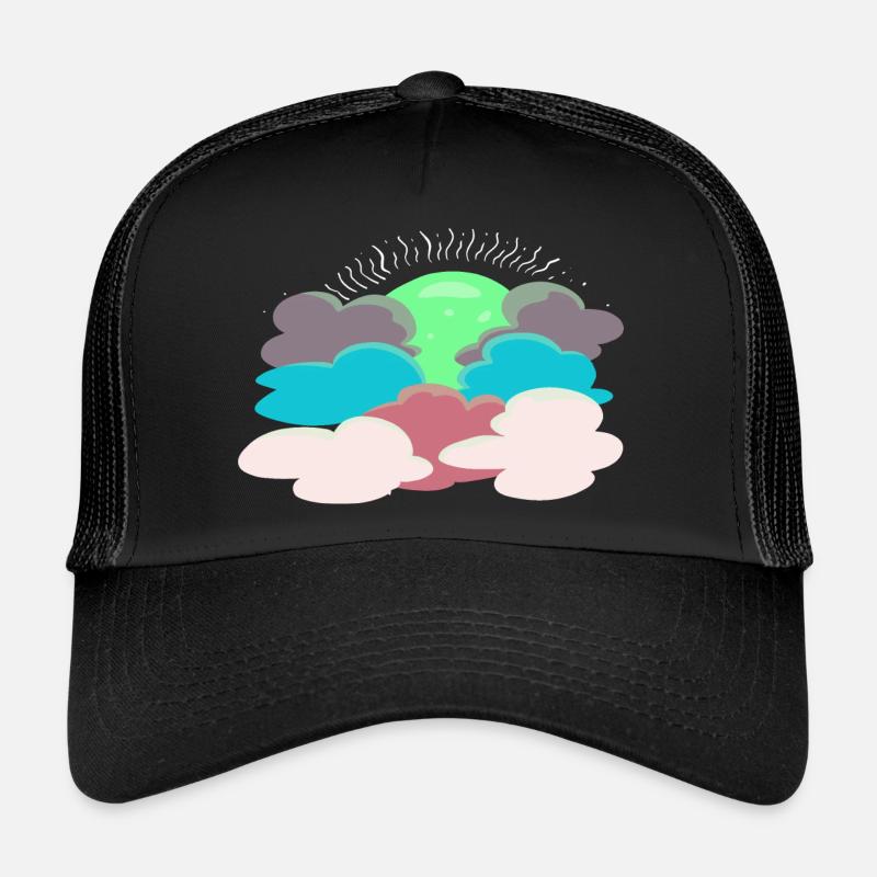 Soleil derrière les nuages Casquette trucker 