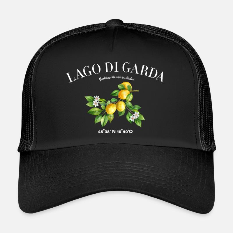 Lago Di Garda Gardasee Camping - Trucker Cap - Schwarz/Schwarz